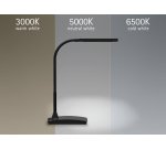 LED-bureaulamp pearly colour vario, zwart