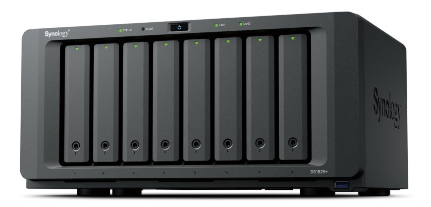 Synology DiskStation DS1825+ serveur de stockage NAS Ryzen Embedded V1500B 8 Go DDR4 0 To Noir