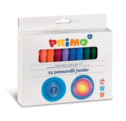 Pennarelli Jumbo - punta ø7,6mm - colori assortiti - Primo - astuccio 24 pezzi