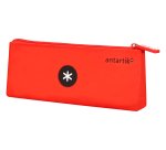 Trousse antartik triangulaire 1 compartiment silicone soft  touch coloris pastels         assortis