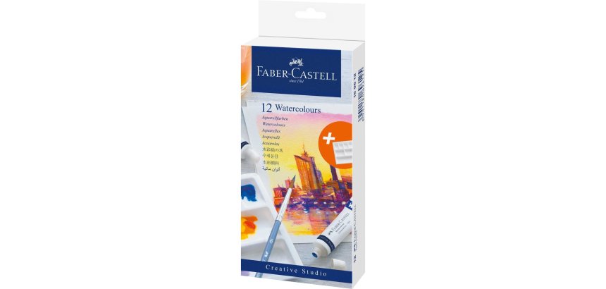 Peinture aquarelle faber castell boite de 12