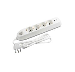 bticino Poker 1.5 m 4 AC outlet(s) Indoor White