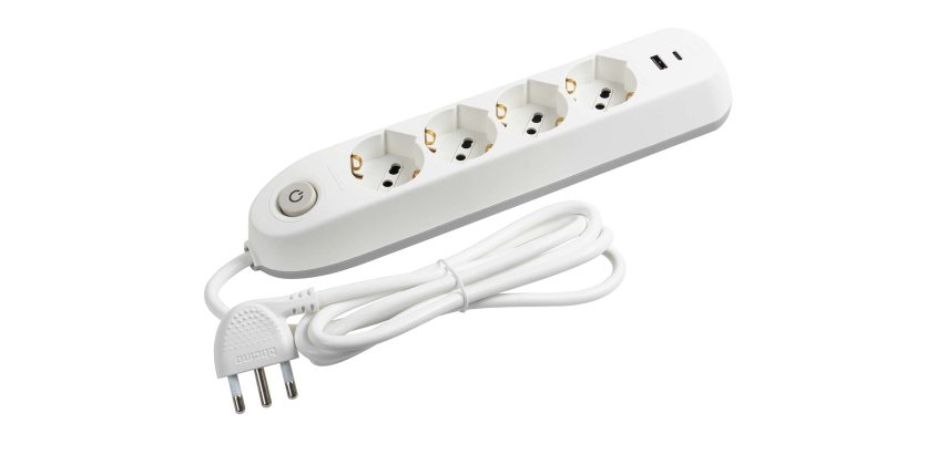 bticino Poker 1.5 m 4 AC outlet(s) Indoor White