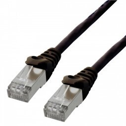 MCL FTP6-0.3M/N câble de réseau Noir 0,3 m Cat6 F/UTP (FTP)