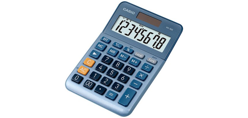 Casio MS-80E calculator Pocket Financial Blue