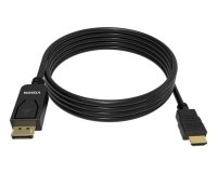 Vision TC 2MDPHDMI8K/BL câble vidéo et adaptateur 2 m DisplayPort HDMI Noir