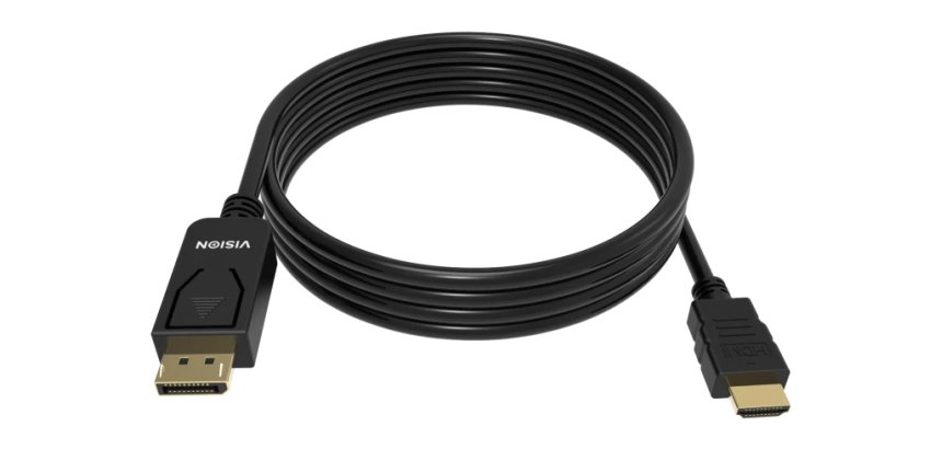 Vision TC 2MDPHDMI8K/BL câble vidéo et adaptateur 2 m DisplayPort HDMI Noir