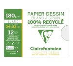 Dessin à Grain 100% Recyclé pochette 12F 24x32 180g