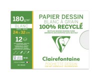 Dessin à Grain 100% Recyclé pochette 12F 24x32 180g
