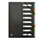 Trieur standard Oxford Memphis A4 8 positions couverture polypro noir