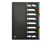Trieur standard Oxford Memphis A4 8 positions couverture polypro noir