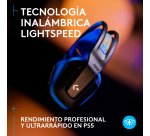 Logitech G Auriculares inalámbricos con micrófono Logitech G535 LIGHTSPEED para gaming - Auriculares supraaurales ligeros, micrófono volteable para silenciar, batería de 33 horas, compatibles con PS5, PS4 y PC, recargables por USB-C - negro/azul