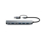 Urban Factory MHC70UF station d'accueil Avec fil USB 3.2 Gen 1 (3.1 Gen 1) Type-A + Type-C Gris