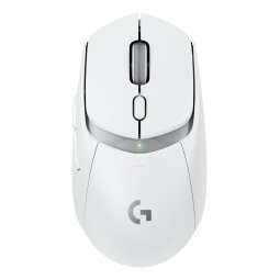 Souris Logitech sans fil G309 LIGHTSPEED, légère, switch hybrides LIGHTFORCE, capteur HERO 25K - Blanche