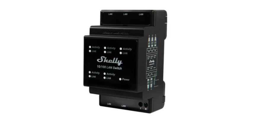 Shelly LAN Switch Commutateur intelligent Noir