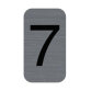 Plaque adhésive imitation Aluminium Chiffre 7 2,5x4,4 cm 67187E