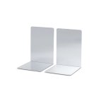 Serre-livres maul aluminium coins arrondis 16x15x21cm     coloris argent