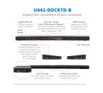 Tripp Lite U442-DOCK7D-B station d'accueil Avec fil USB 3.2 Gen 1 (3.1 Gen 1) Type-C Noir
