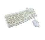 MCL ACK-2012/B clavier Souris incluse Universel USB AZERTY Français Blanc
