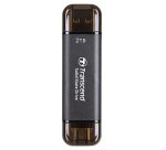 Transcend TS2TESD310C lecteur à circuits intégrés externe 2 To USB Type-A vers USB Type-C 3.2 Gen 2 (3.1 Gen 2) Noir