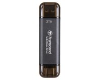 Transcend TS2TESD310C lecteur à circuits intégrés externe 2 To USB Type-A vers USB Type-C 3.2 Gen 2 (3.1 Gen 2) Noir