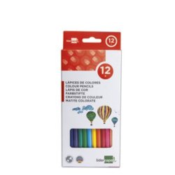 Crayon couleur liderpapel mine extra-résistante 174.5mm écriture douce coloris intenses étui carton plastifié 12 unités