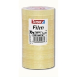 Nastro adesivo Tesafilm - 15 mm x 66 m - PP - trasparente - Tesa - torre 10 pezzi