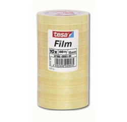 Nastro adesivo Tesafilm - 15 mm x 66 m - PP - trasparente - Tesa - torre 10 pezzi