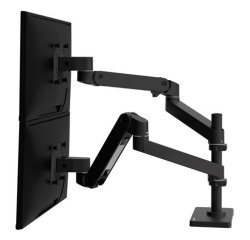 Ergotron LX Pro Series 45-690-292 soporte para monitor 68,6 cm (27") Escritorio Negro