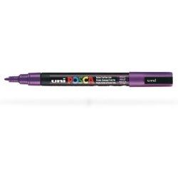 Marqueur posca pc3m gouache encre inodore toutes surfaces pointe fine conique couleur opaque couvrante violet