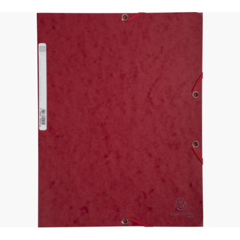 Chemise 3 rabats à élastiques carte lustrée 400g/m2  - A4