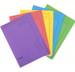 Forever Slip Files 290gsm 22x31cm Assorted Pack of 5 - Assorted colours