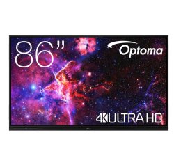 Optoma H1F0H08BW101 tableau blanc interactif 2,18 m (86") 3840 x 2160 pixels Écran tactile Noir USB