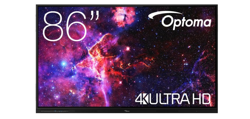 Optoma H1F0H08BW101 tableau blanc interactif 2,18 m (86") 3840 x 2160 pixels Écran tactile Noir USB
