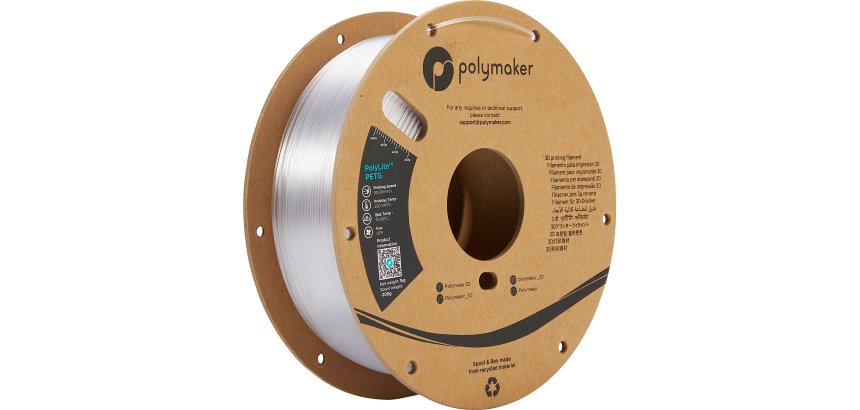 Polymaker PB01011 3D-Druckmaterial PETg (polyethylenterephthalat-glykolisiert) Transparent 1 kg