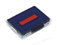 Cassette encrage bicolore trodat 6/50/2 pour tampon encreur 5430/5431/5435/5546 bleu/ro   uge