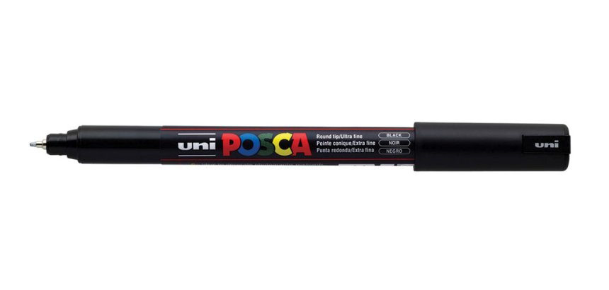 Marcatore a base d'acqua Uni Posca Pen PC1M - punta extra fine 0,7mm - nero  - Uni Mitsubishi
