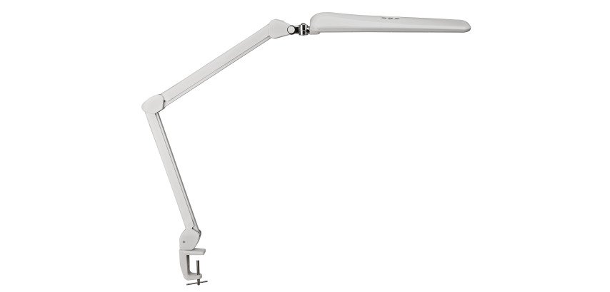 MAULcraft LED Desk Lamp, Table Clamp, Adjustable Intensity, White