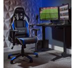 X Rocker 5124601 Gaming-Stuhl Sessel für Videospiele Gepolsterter Stuhl Schwarz, Blau