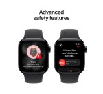 Apple Watch Series 11 GPS + Cellular 42mm Jet Black Aluminium Case with Black Sport Band - S/M