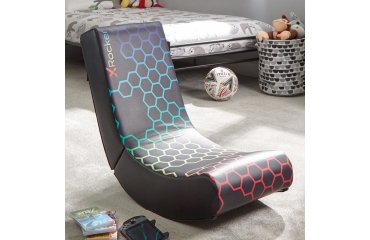 X Rocker Neo Hex Edition Konsolenspielstuhl Gepolsterter Sitz Schwarz