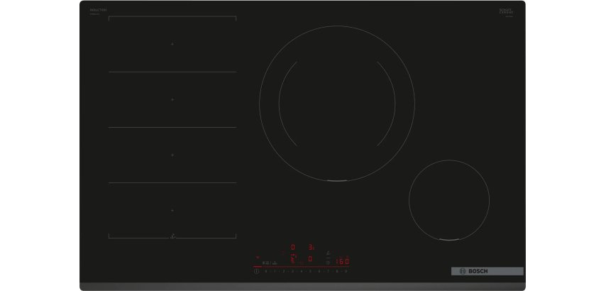 BOSCH Plaque induction PXE831HC1E, Série 6, 80 cm Flex Induction
