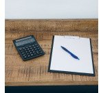 Calculatrice maul bureau eco 850 12 chiffres ecran 1 ligne 3 touches memoires touche pourcentage racines coloris noir