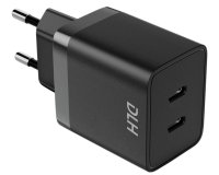 DLH DY-AI5447 chargeur d'appareils mobiles Tablette, Smartphone, Ordinateur portable Noir Secteur Charge rapide Intérieure