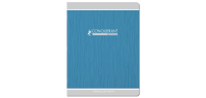 Cahier Conquerant Classique Agrafe 170X220 48P 90G Seyes Recycle Assorti