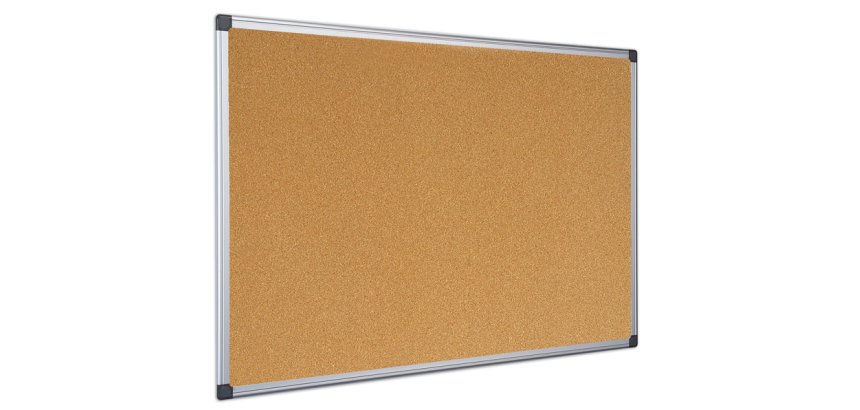 Bi-Office Maya Cork Board Fixed bulletin board Aluminium, Black, Wood