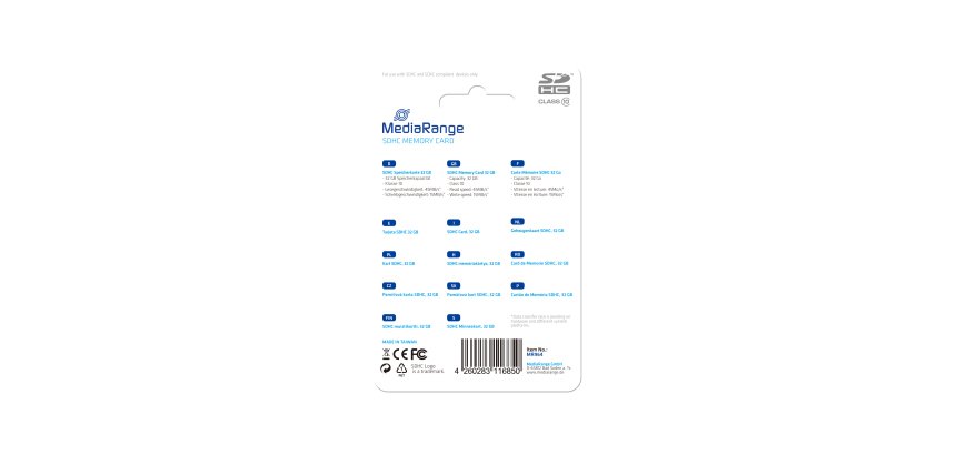MediaRange MR964 Flash-Speicher 32 GB SDHC Klasse 10