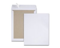 Paquet de 25 pochettes dos carton velin blanc 24 260x330 bande de protection
