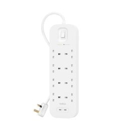 Belkin Connect Blanc 8 sortie(s) CA 2 m