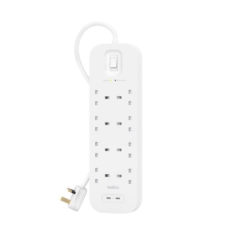 Belkin Connect Blanc 8 sortie(s) CA 2 m